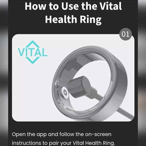 Vital Ring - Smart Fitness Ring - Black